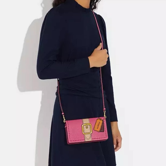 CH181 - Coach Anna Foldover Clutch Crossbody with Trompe L'oeil Print - Picture 12 of 12